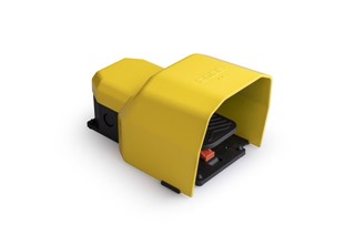 PDK Series Metal Protection 2*(1NO+1NC) Double Step Stay Put Single Yellow Plastic Foot Switch